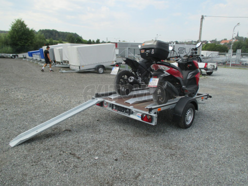 Přívěs za osobní auto pro přepravu motorek MOTO 750kg 2,50x1,48 plato