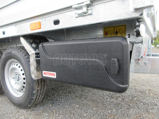 Sklápěcí přívěs KA 2,7T 2,60x1,52/0,35 ruč, BOX č.17