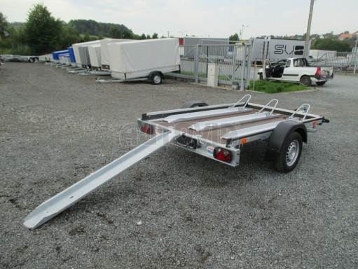 Přívěs za osobní auto pro přepravu motorek MOTO 750kg 2,50x1,48 plato