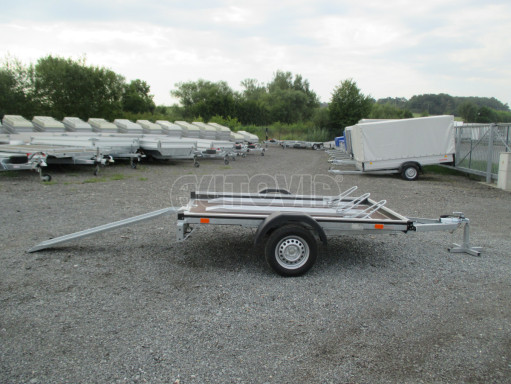 Přívěs za osobní auto pro přepravu motorek MOTO 750kg 2,50x1,48 plato