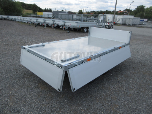 Sklápěcí přívěs KA 2,7T 2,60x1,52/1,35 Zn. ruč, box, Gitter č.37