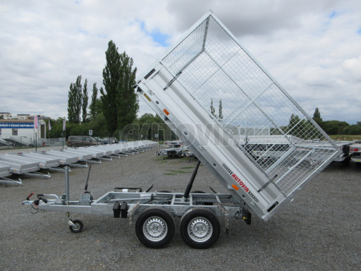 Sklápěcí přívěs KA 2,7T 2,60x1,52/1,35 Zn. ruč, box, Gitter č.22