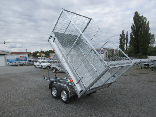 Sklápěcí přívěs KA 2,7T 2,60x1,52/1,35 Zn. ruč, box, Gitter č.23