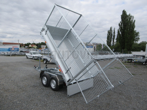 Sklápěcí přívěs KA 2,7T 2,60x1,52/1,35 Zn. ruč, box, Gitter č.1
