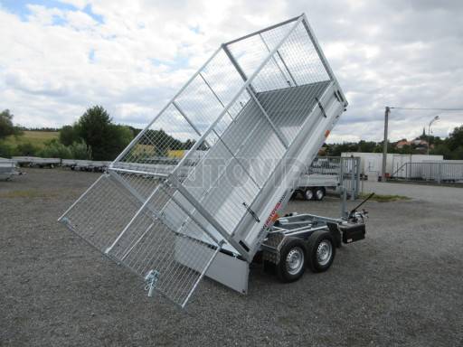 Sklápěcí přívěs KA 2,7T 2,60x1,52/1,35 Zn. ruč, box, Gitter č.29