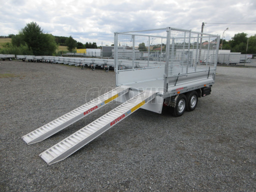 Sklápěcí přívěs KA 2,7T 2,60x1,52/1,35 Zn. ruč, box, Gitter č.6
