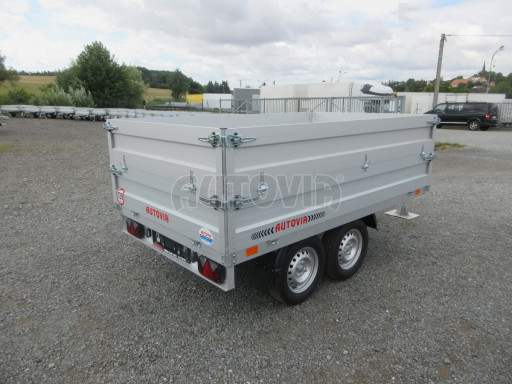 Dvounápravový přívěsný vozík ZV 22 750kg N2 2,55x1,50/0,70 nástavba bočnic č.5