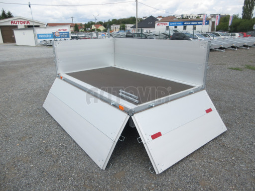 Dvounápravový přívěsný vozík ZV 22 750kg N2 2,55x1,50/0,70 nástavba bočnic č.16