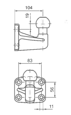 Koule ISO 50 4 šrouby, 3500kg č.3