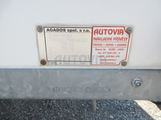 Bazarový skříňový přívěs za osobní auto ZV 26 N1 2,50x1,25/1,50 č.17