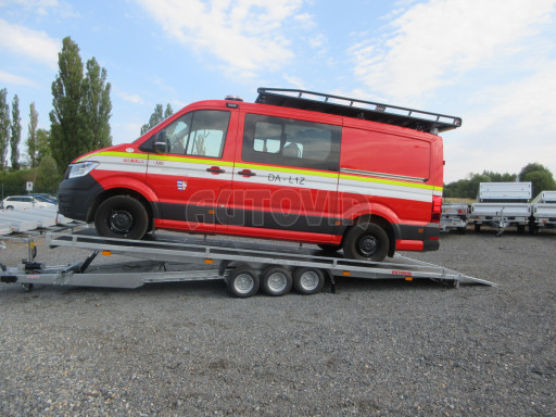 Nízkoložný hydraulicky sklopný přívěs AD 3,5T B3 6,13x2,09 plato č.40
