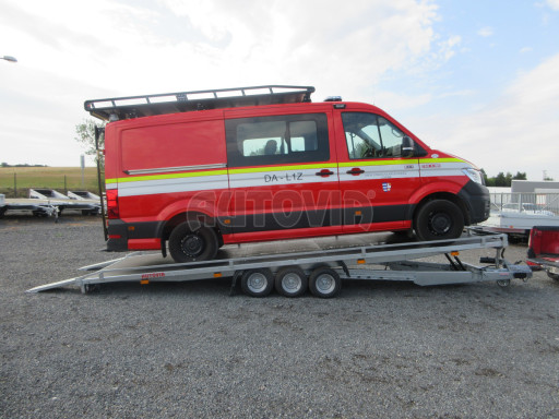 Nízkoložný hydraulicky sklopný přívěs AD 3,5T B3 6,13x2,09 plato č.43