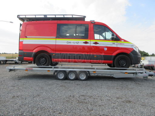 Nízkoložný hydraulicky sklopný přívěs AD 3,5T B3 6,13x2,09 plato č.46