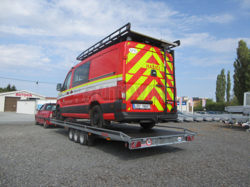 Nízkoložný hydraulicky sklopný přívěs AD 3,5T B3 6,13x2,09 plato č.49