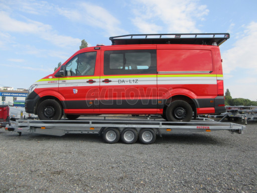 Nízkoložný hydraulicky sklopný přívěs AD 3,5T B3 6,13x2,09 plato č.50