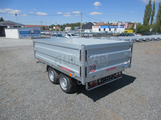 Nízkoložný třístranný sklápěč VER 3SKS 2,7T 2,65x1,55/0,60 ruč nástavba, nízkoprofily, euroklipy č.7