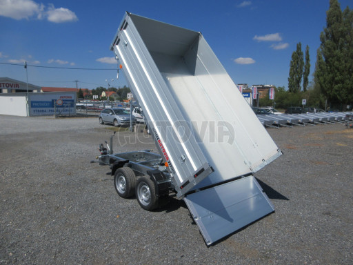 Nízkoložný třístranný sklápěč VER 3SKS 2,7T 2,65x1,55/0,60 ruč nástavba, nízkoprofily, euroklipy č.5