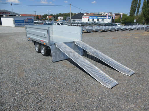 Nízkoložný třístranný sklápěč VER 3SKS 2,7T 2,65x1,55/0,60 ruč nástavba, nízkoprofily, euroklipy č.40