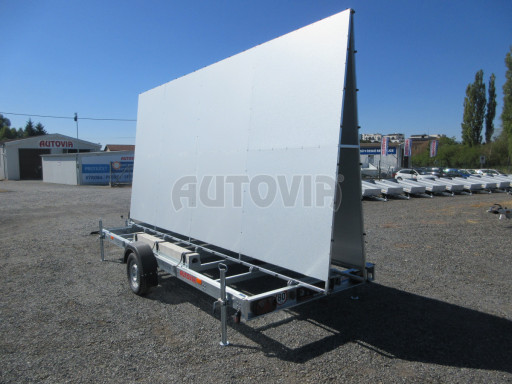 Přívěsný vozík pro umístění reklamy BGS Billboard plato 5,09x2,40 překlady č.18