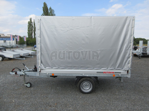 Sklápěcí přívěs VER SK 1,5T 2,65x1,55/1,60 ruč, konstrukce s plachtou č.4