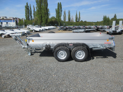 Speciální přívěs s výškově stavitelnou ojí ZV 31/35 2,7T B2 3,50x1,52/0,35, ALU bočnice č.2