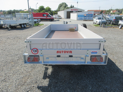 Speciální přívěs s výškově stavitelnou ojí ZV 31/35 2,7T B2 3,50x1,52/0,35, ALU bočnice č.4