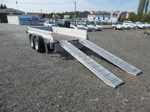 Speciální přívěs s výškově stavitelnou ojí ZV 31/35 2,7T B2 3,50x1,52/0,35, ALU bočnice č.19