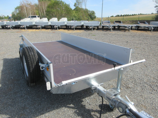 Speciální přívěs s výškově stavitelnou ojí ZV 31/35 2,7T B2 3,50x1,52/0,35, ALU bočnice č.26