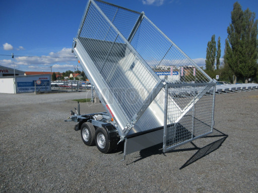 Třístranný sklápěcí přívěs VER 3SKS 2,7T 2,65x1,55/1,30 gitter v elektrice č.3