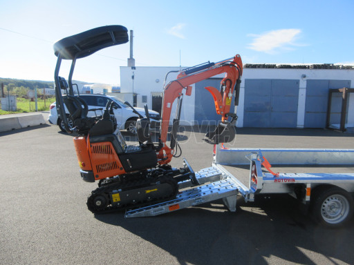Celosvařený přepravník stavebních strojů FK 2,7T 2,98x1,54/0,25 KOMBI nájezdy č.30
