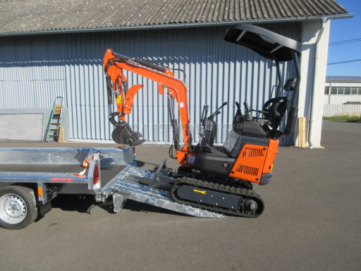 Celosvařený přepravník stavebních strojů FK 2,7T 2,98x1,54/0,25 KOMBI nájezdy č.32