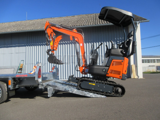 Celosvařený přepravník stavebních strojů FK 2,7T 2,98x1,54/0,25 KOMBI nájezdy č.33