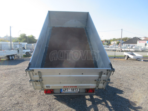 Bazarový třístranný sklápěč s nástavbou bočnic ATS 3SKS 2,5T 3,32x1,70/0,70 ECO ruč. č.17