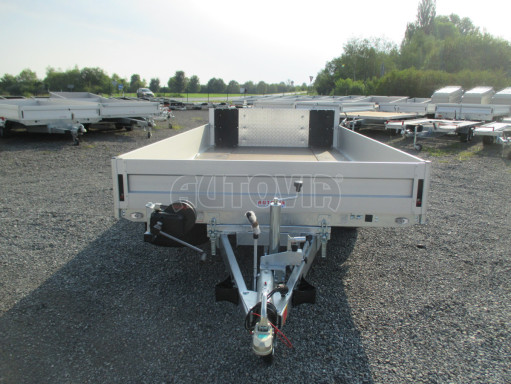 Hydraulicky sklopný valník s nájezdným čelem a gumou AD 2,7T 4,17x2,09/0,35 POČ