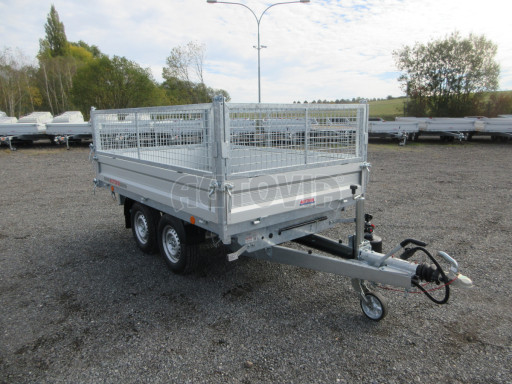 Třístranný sklápěč VER 3SKS 2,7T 2,65x1,55/0,80 v ruč. a nástavba Gitter č.10