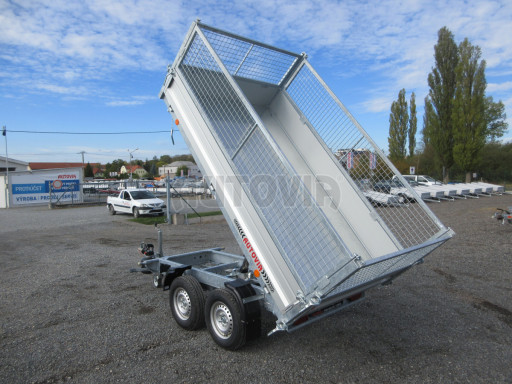 Třístranný sklápěč VER 3SKS 2,7T 2,65x1,55/0,80 v ruč. a nástavba Gitter č.19