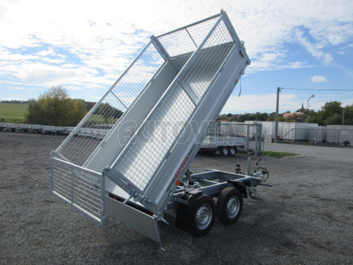 Třístranný sklápěč VER 3SKS 2,7T 2,65x1,55/0,80 v ruč. a nástavba Gitter č.28