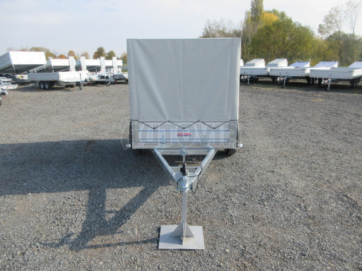 Sklopný nebrzděný přívěs AVM N1 750kg 2,02x1,23/0,35 s konstrukcí a plachtou č.9