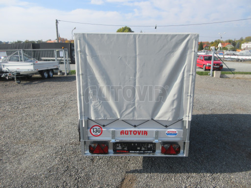Sklopný nebrzděný přívěs AVM N1 750kg 2,02x1,23/0,35 s konstrukcí a plachtou č.6