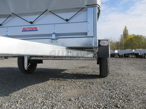 Sklopný nebrzděný přívěs AVM N1 750kg 2,02x1,23/0,35 s konstrukcí a plachtou č.11