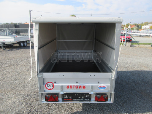 Sklopný nebrzděný přívěs AVM N1 750kg 2,02x1,23/0,35 s konstrukcí a plachtou č.12