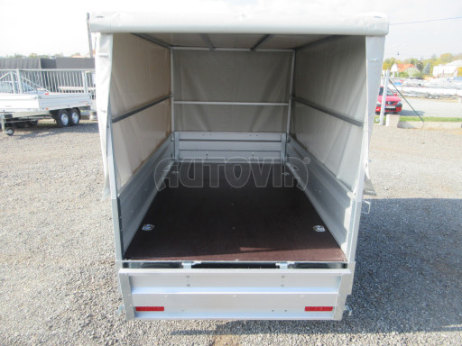 Sklopný nebrzděný přívěs AVM N1 750kg 2,02x1,23/0,35 s konstrukcí a plachtou č.14