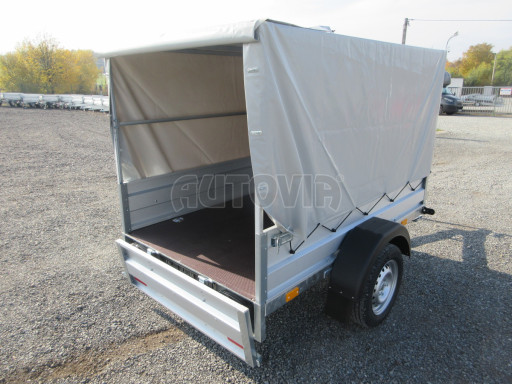 Sklopný nebrzděný přívěs AVM N1 750kg 2,02x1,23/0,35 s konstrukcí a plachtou č.15