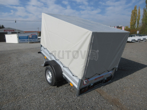 Sklopný nebrzděný přívěs AVM N1 750kg 2,02x1,23/0,35 s konstrukcí a plachtou č.21