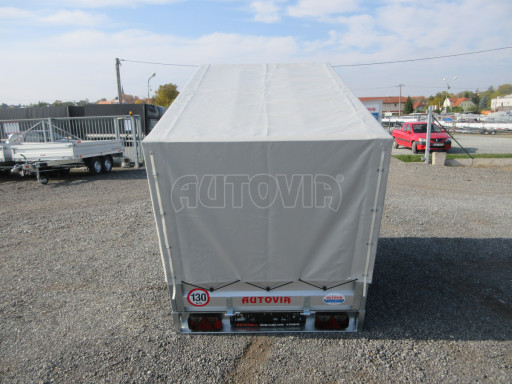 Sklopný nebrzděný přívěs AVM N1 750kg 2,02x1,23/0,35 s konstrukcí a plachtou č.22