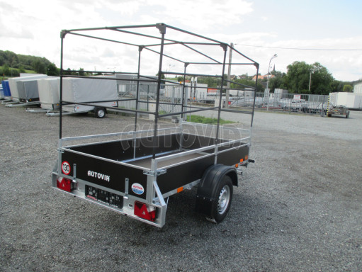 Nebrzděný přívěs s plachtou VA 750kg 2,52x1,27/1,55 RE POČ zesílená náprava č.8