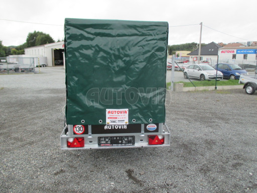 Nebrzděný přívěs s plachtou VA 750kg 2,52x1,27/1,55 RE POČ zesílená náprava č.13
