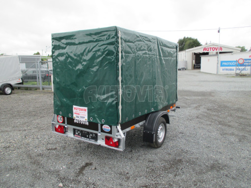 Nebrzděný přívěs s plachtou VA 750kg 2,52x1,27/1,55 RE POČ zesílená náprava č.4