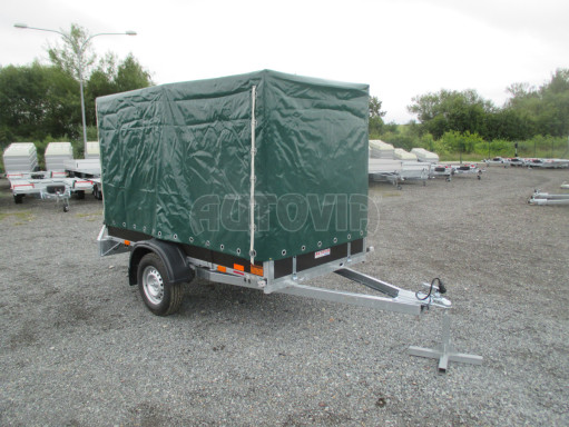 Nebrzděný přívěs s plachtou VA 750kg 2,52x1,27/1,55 RE POČ zesílená náprava č.16