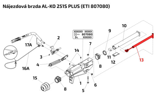 Tlumič nájezdové brzdy AL-KO 251S PLUS č.2